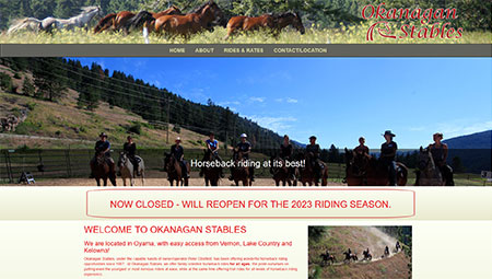 Okanagan Stables is a great recreational trail riding opportunity located about half way between Kelowna and Vernon